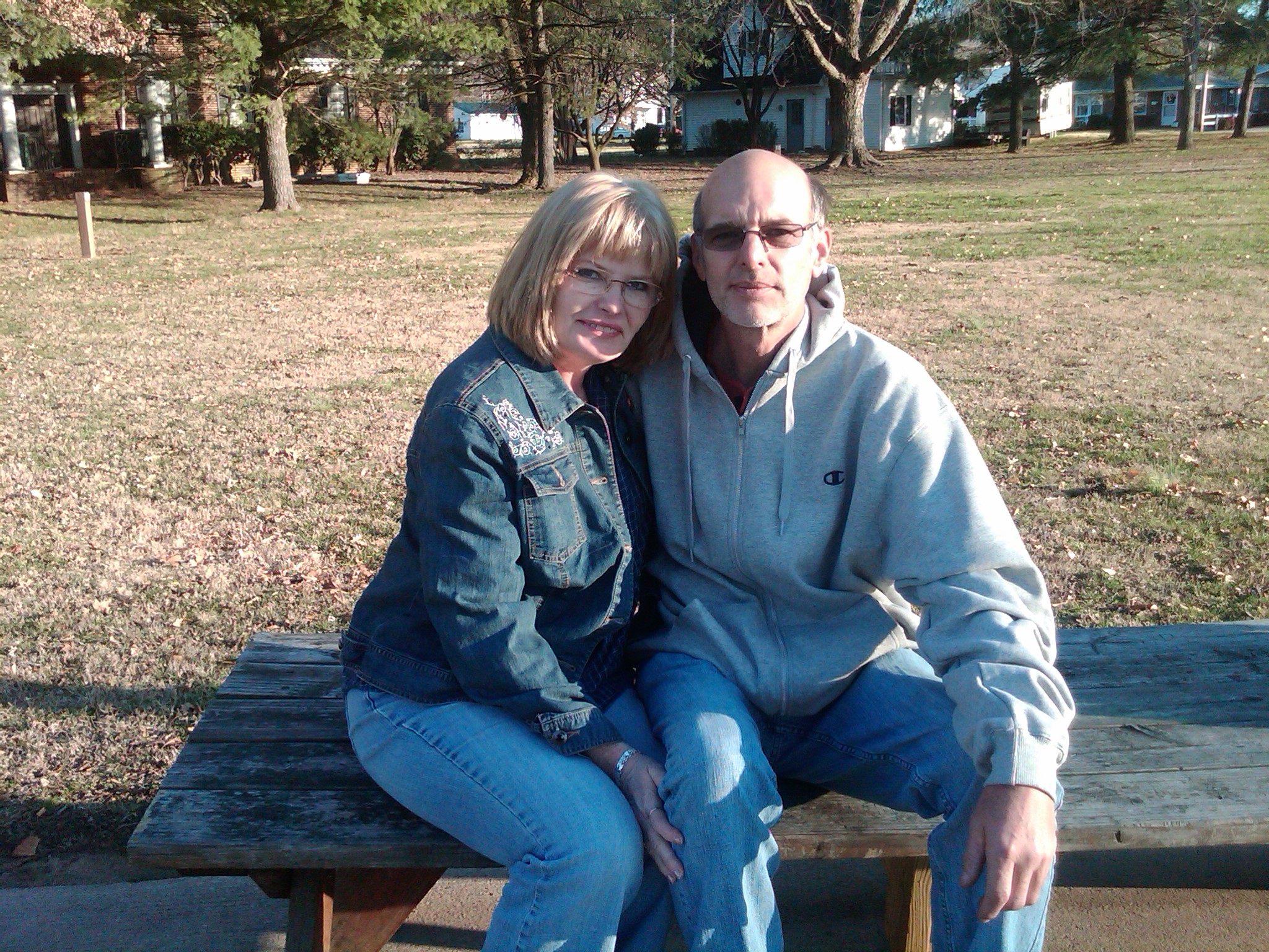 Jerry and Vicky together outside the Jonesborough courthouse after casting our 2016 vote